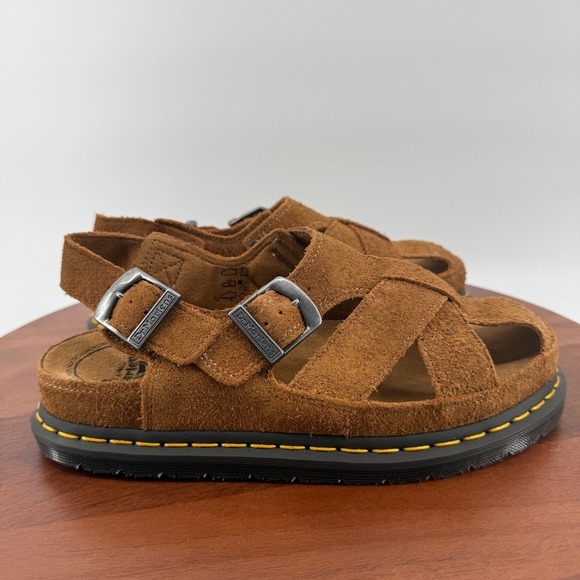 Dr. Martens Other - Dr. Martens Archive Fisherman Sandal  Natural Tan Plush Suede Mens 8/Womens 9